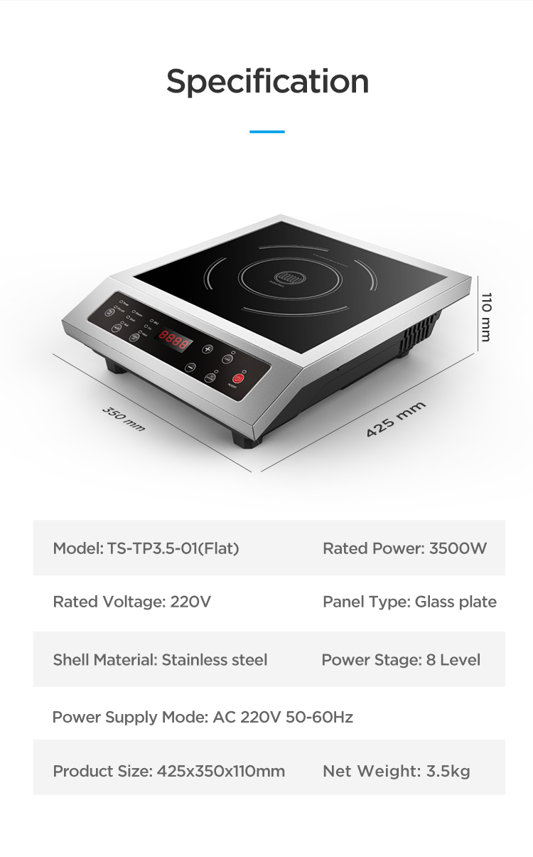 3500w Multi Function Commercial Portable Flat Top Soup High Power Induction Cookers Stove