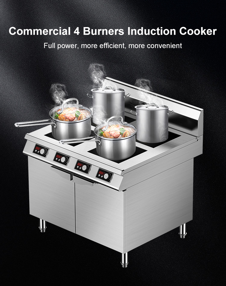 3.5kW 4 Burner Heavy Duty Stainless Steel Cabinet Electric Induction Cooker Stove  HW-4BZL3.5X-01