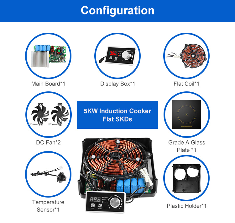 Table Remote Control 5000w Single Metal Commercial Electric Induction Cooking 1 Burner Stove Hob Cooktop Cooker Built In Single HW-QP5XK-08D