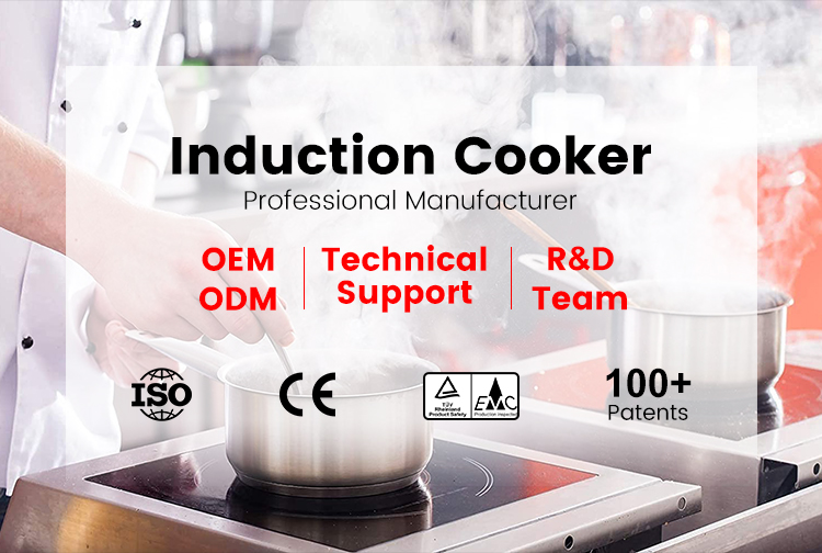 8kW Counter Top Commercial Concave Induction Cooker With Wok  HW-TA8X-01A